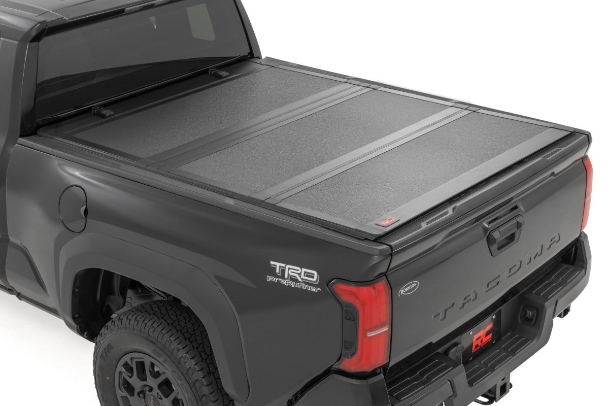 Toyota Tacoma Hard Tri-Fold Flip Up Bed Cover - 6' Bed - Rough Country - 2024+